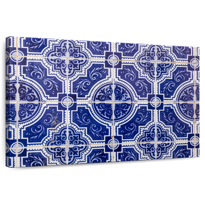 Carreaux de sol bleu Avery Porto, H 26 po x l 39 po