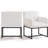 18.9" H Linen Upholstered Sled Base Side Chair with Solid Metal Frame （Set of 2）-41010144
