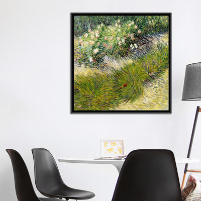 "Grass and Butterflies" by Vincent van Gogh Painting Print on Canvas