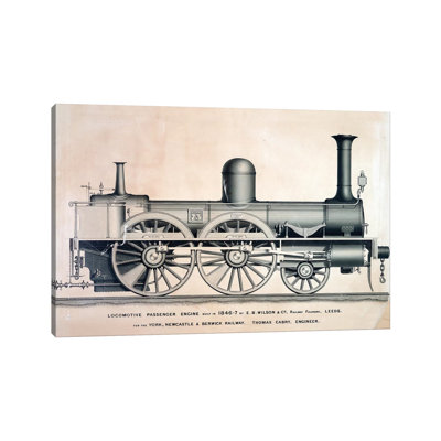 Vintage Train II 1 Piece Wrapped Canvas Wall Art