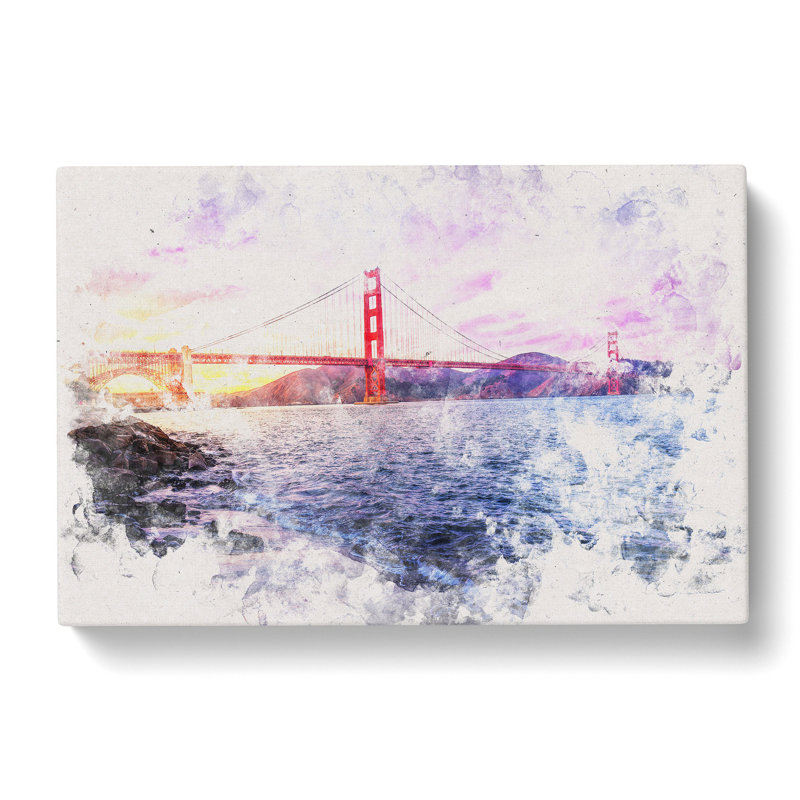 Golden Gate Bridge In San Francisco - Wrapped Canvas Print, 50cm H x 76cm W x 3cm D