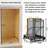 Cabinet Trash Can Pull Out Kit, Heavy Duty Under Sink Garbage Can Pull Out And 30 Qt Metal Mesh Trash Can, Trash Can Drawer Slider For Kitchen Cabinet Counter, Trash Can Included-Black