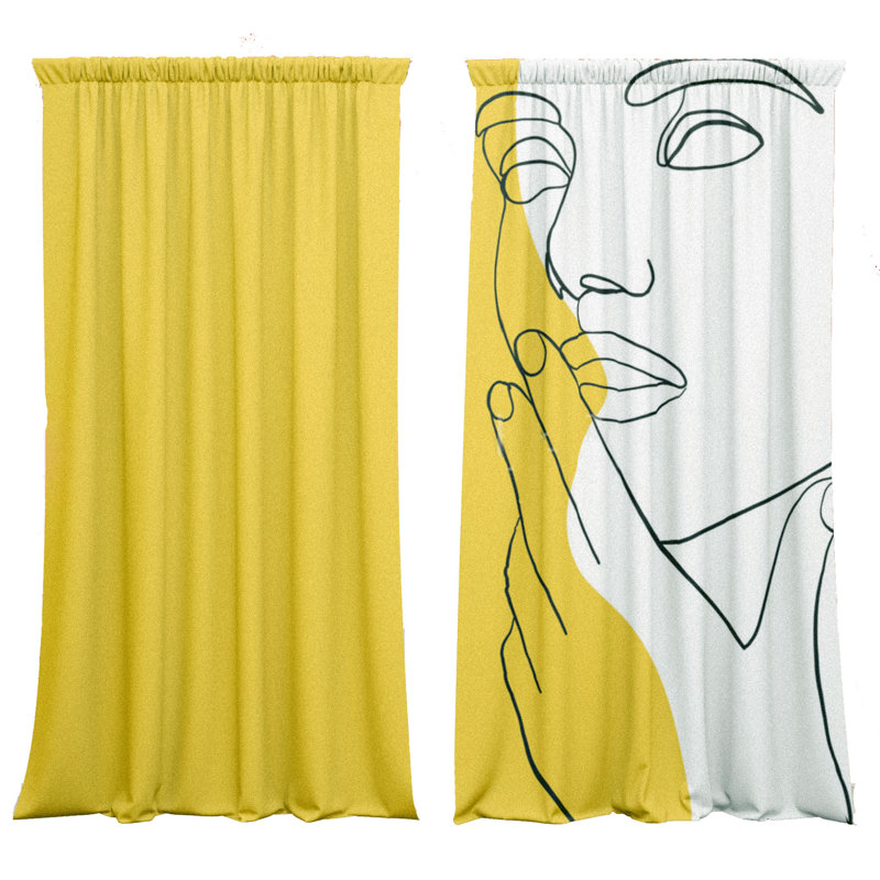 Blackout Curtain Panel Pair, 148 W x 300 D cm