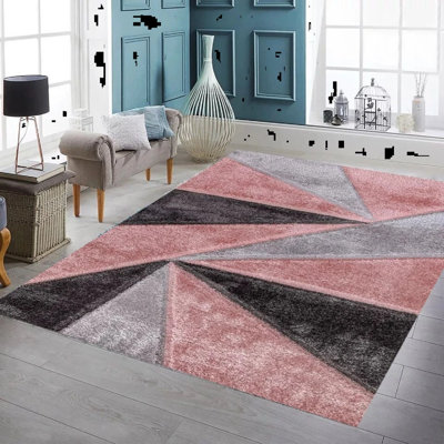 Geometric Shag Area Rug