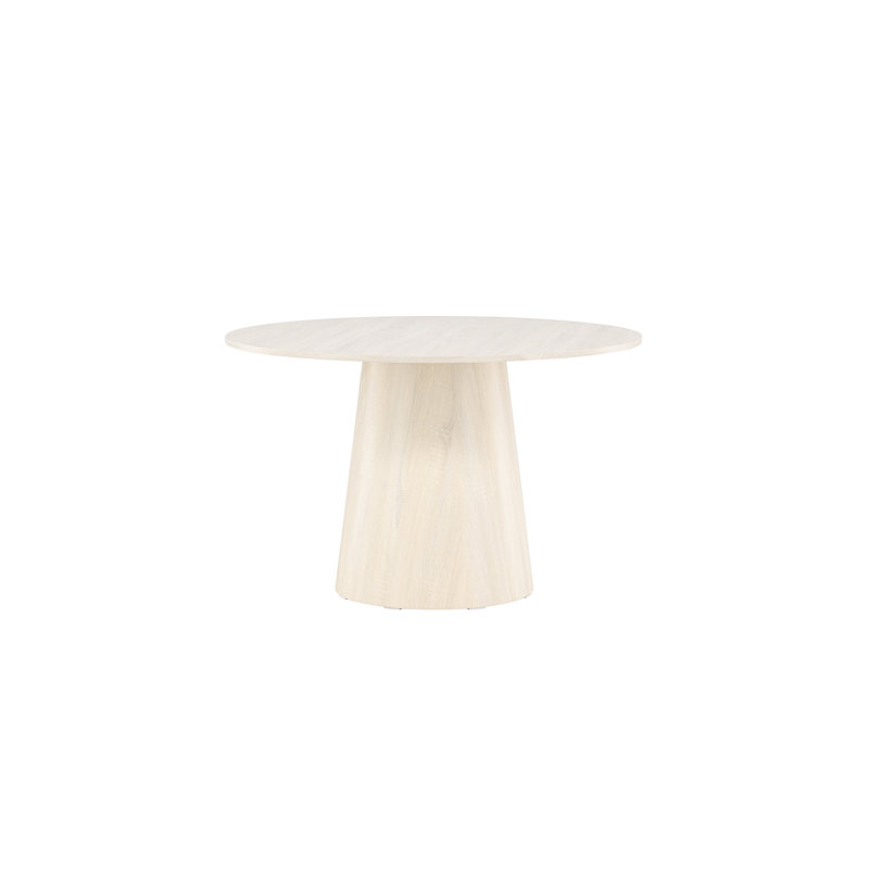 Bissie Round Dining Table, Whitewash