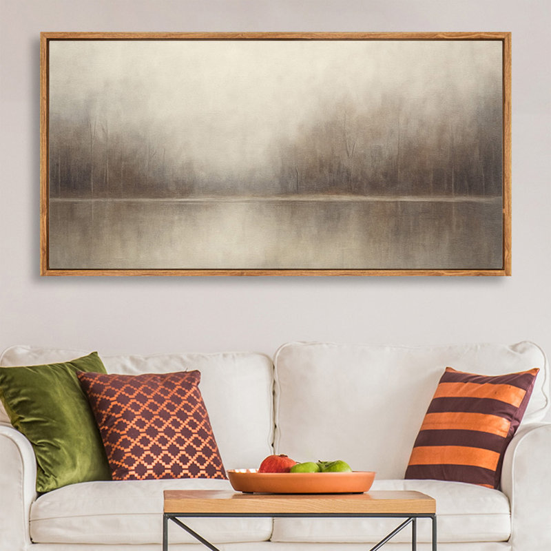 Art mural sur toile très grand Moody Brown avec Green Tunes