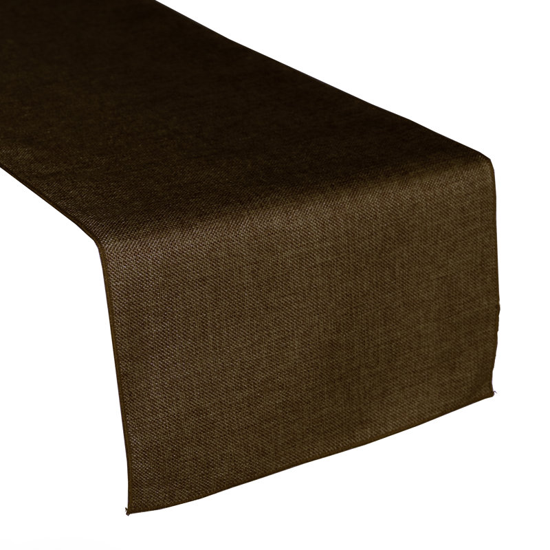 Chemin de table de couleur unie Iona-Lilly, 60 po x 12 po, Marron