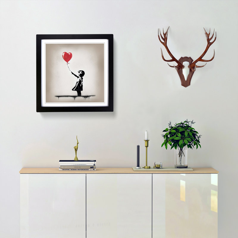 Single Picture Frame Print on Wood, Black
