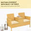 Causeuse d'extérieur avec table de rangement rabattable