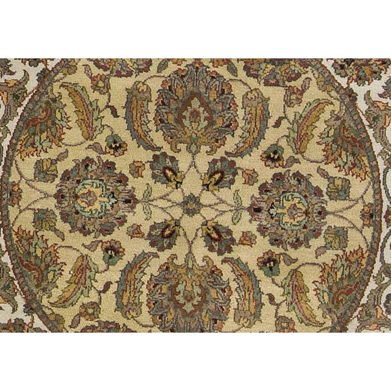 Tapis doré et ivoire noué à la main de haute qualité Trinity
