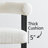Modern Boucle Upholstered Dining Chairs, Curved Open-Back Armchairs With Black Metal Legs-467137628