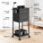 Rolling Craft Cart Metal Storage Cart with Lockable Drawer Salon SPA Trolley-93101722