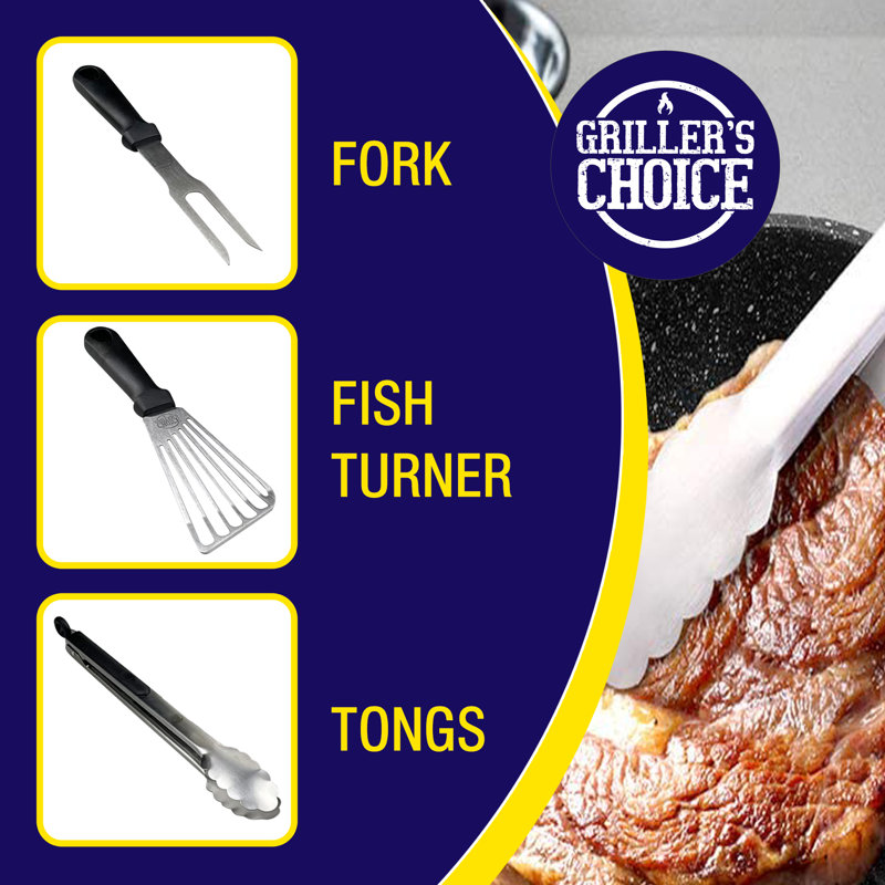 Stainless Steel Dishwasher Safe Grilling Tool Set