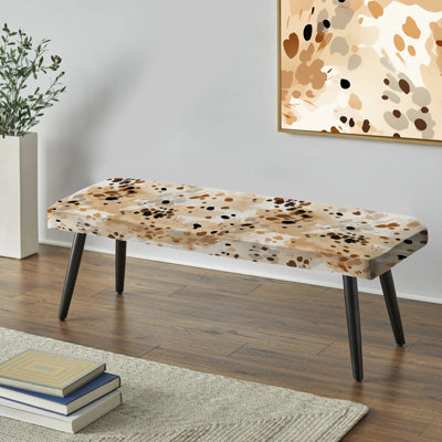 Motif abstrait de pattes abstraites III - Banc abstrait rembourré noir