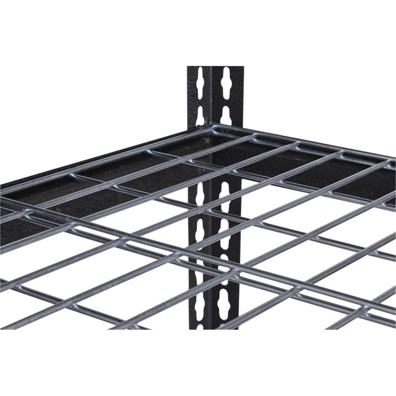 Versatile 36'' Black Steel Boltless Shelving Unit with Adjustable Height
