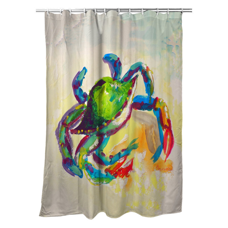 Rideau de douche simple crab Liesl
