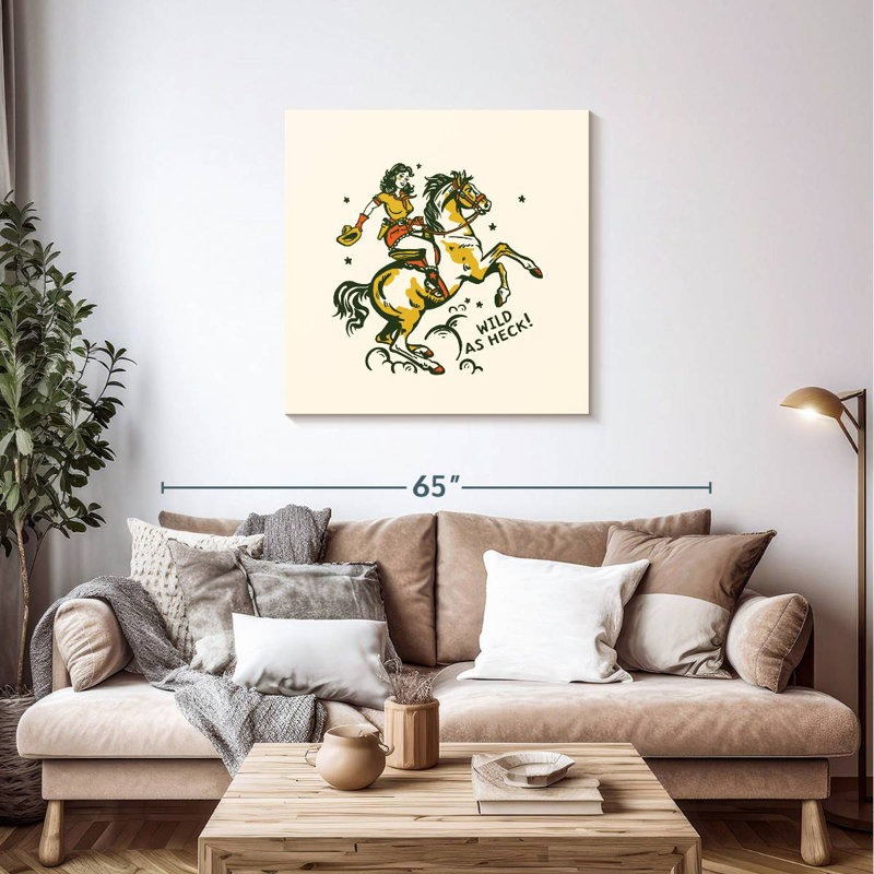 Lelar Western Wild As Heck, 36" H x 36" W