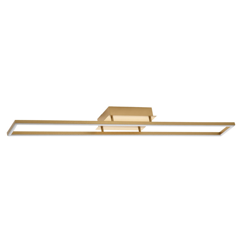 LED Semi Flush Mount, Brushed Gold
