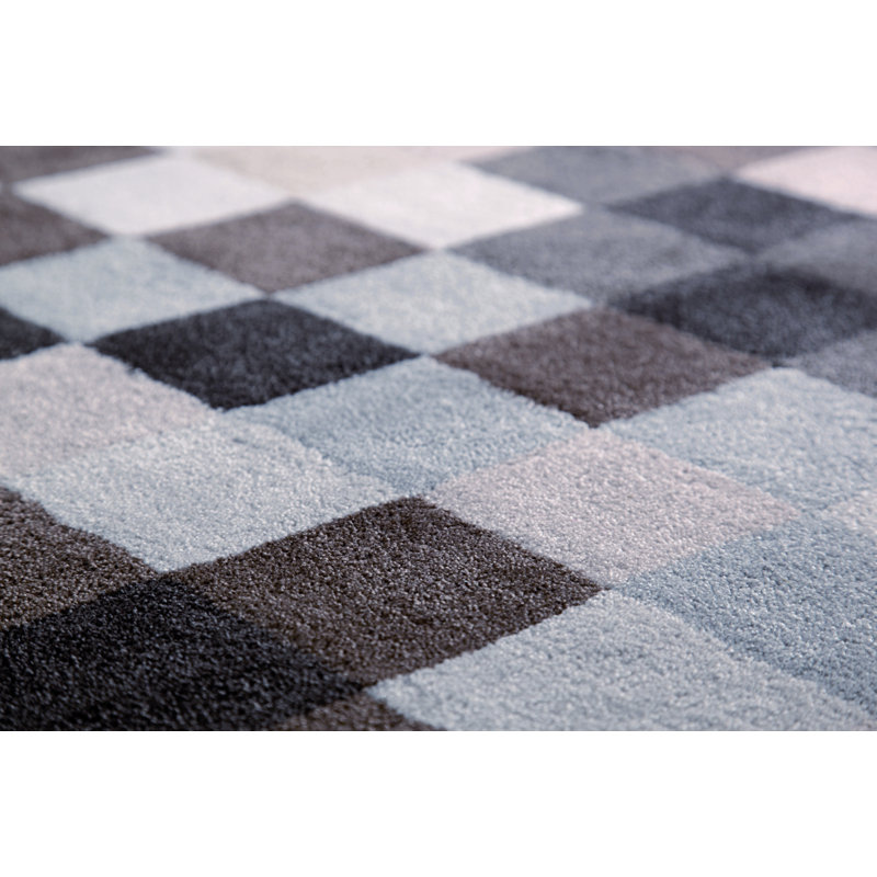 Pixel Geometric Hand Woven Area Rug, 120 x 180cm