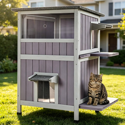 Abri pour chat portatif extérieur
