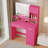 Vanity Desk with LED Mirror, Large Drawer, and 3-Tier Storage Shelf  3 Lighting Modes-1122895277