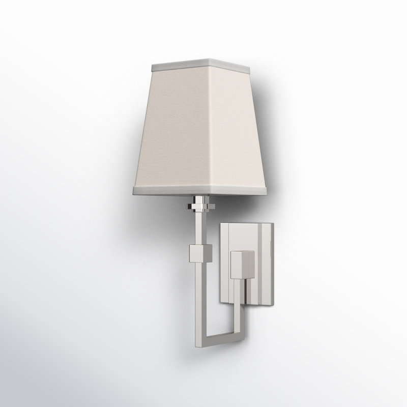Camino Steel Armed Sconce, Polished Nickel