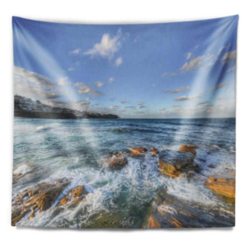 Tapisserie «White Waves» sur la plage de Bondi, H 32 po x l 39 po