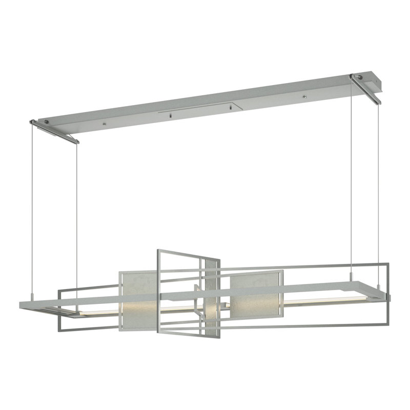 Luminaire suspendu linéaire à DEL Four Seasons, Platine rétro, Platine rétro