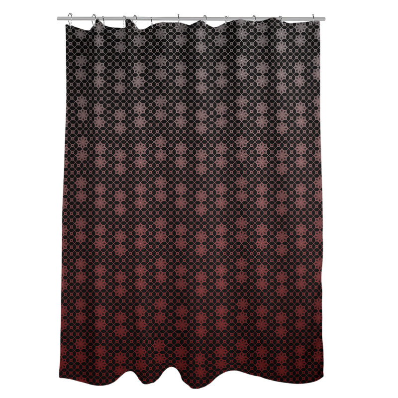 Rideau de douche simple en treillis Classic, Rouge pâle