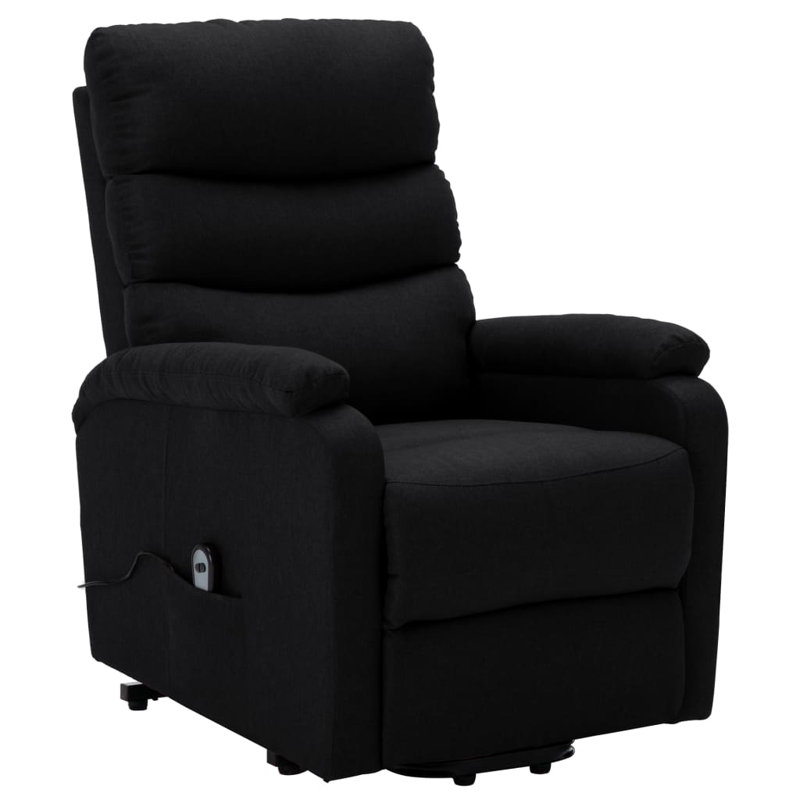 Apolo Upholstered Power Recliner, Black