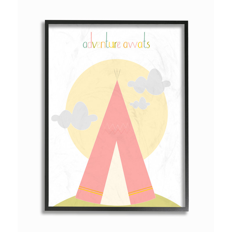 Yara Adventure participe Ã  l'Ã©vÃ©nement Tee Pee Art, H 14 po x l 11 po x P 1,5 po, Giclée encadrée noir minuit