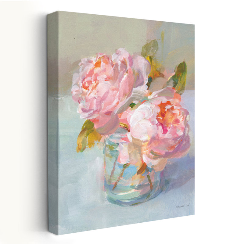 Art bleu et brun Sweet Roses II, H 24 po x l 16 po