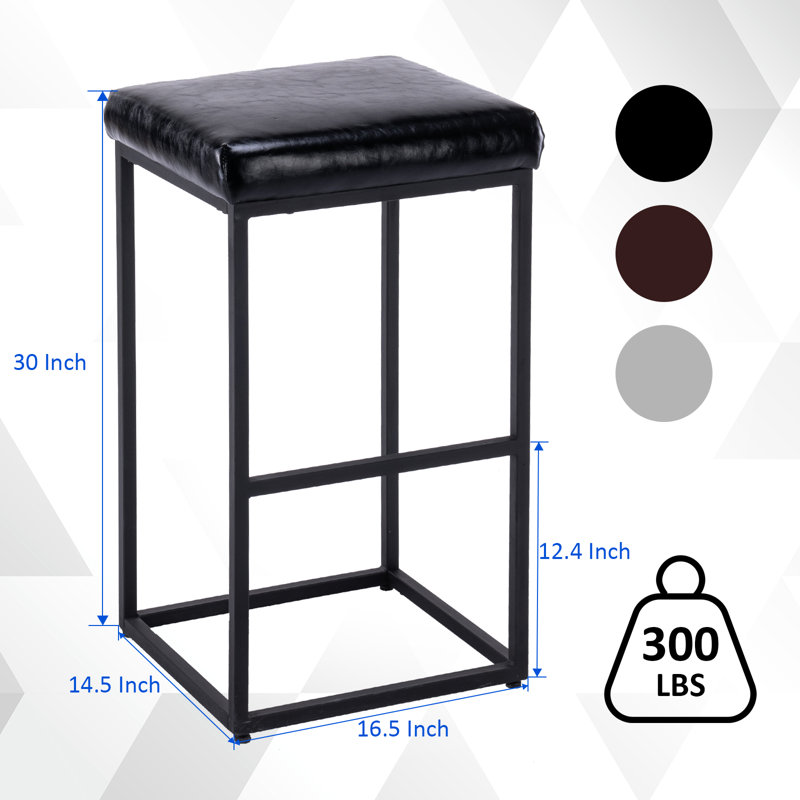 Tabouret de bar et de comptoir Lilyeve, Noir, Tabouret de bar (siège d'une hauteur de 30 po)
