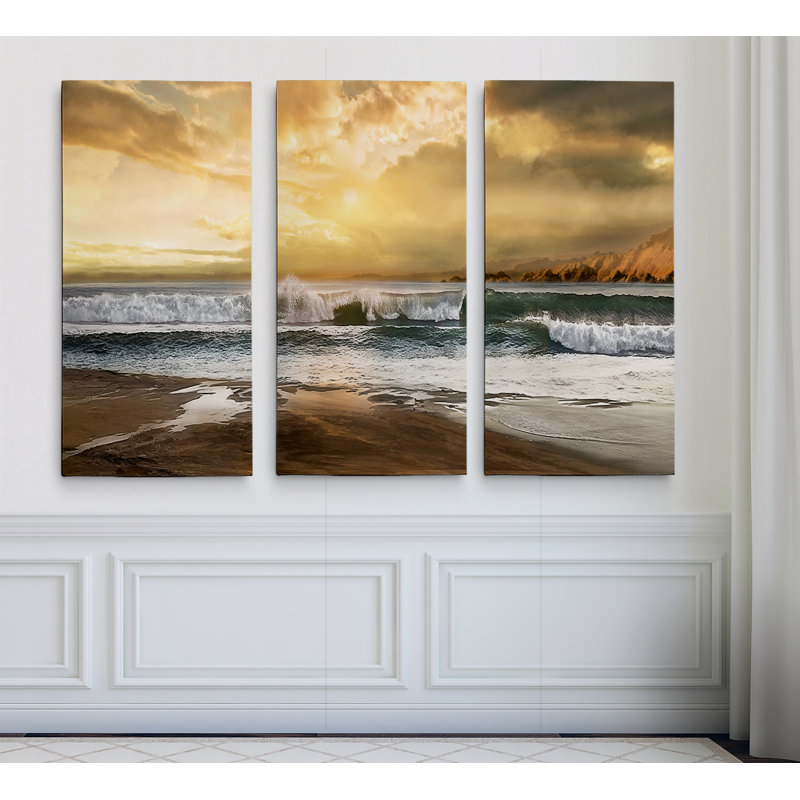 " New Dawn " 3 - Pieces, 24" H x 36" W x 1.5" D