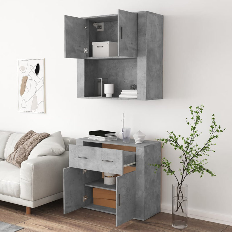 Vidaxl 80cm Sideboard, Gray