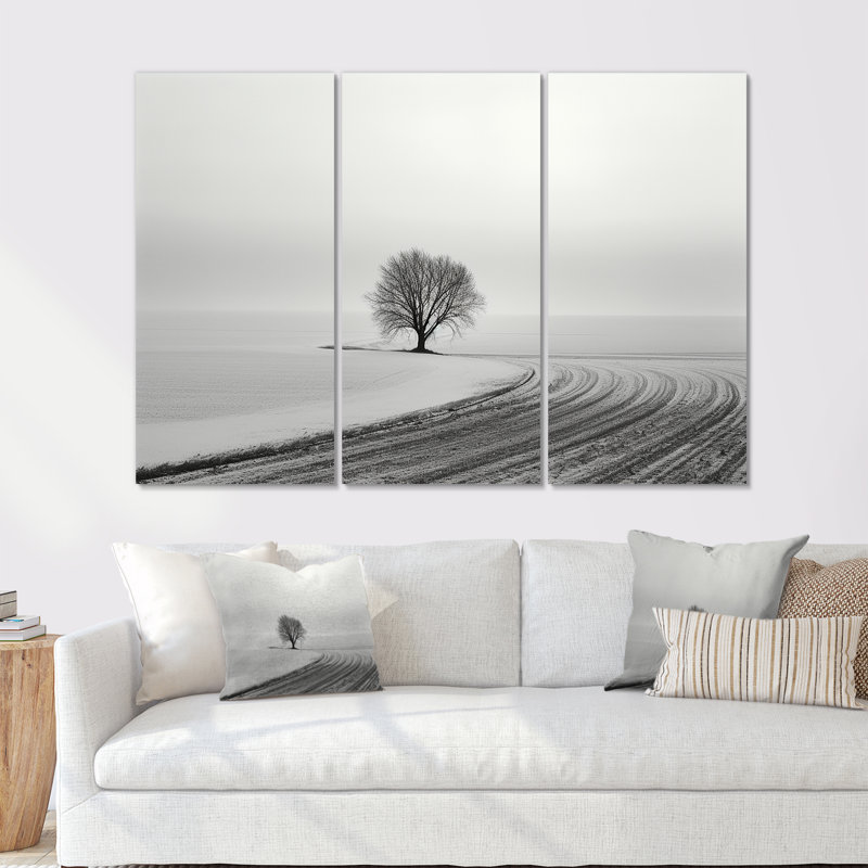 Paysage d'hiver photo II - ensemble d'art mural paysage d'hiver, Toile tendue, H 40 po x l 60 po x P 1 po