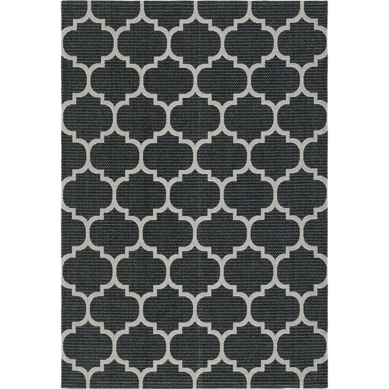 Cotton Geometric Indoor Rug, Rectangle 7'5" x 10'