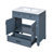 30" Bathroom Vanity With Ceramic Sink, Solid Wood Frame, Soft Closing Doors & Ample Storage, Blue Retro Style - Blue-716186024-716186006