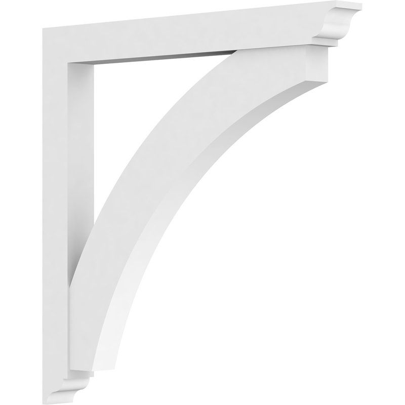 3"W x 36"D x 36"H Standard Thorton Architectural Grade PVC Bracket with Traditional Ends, 36"H x 3"W x 36"D