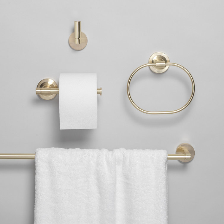 GlideRite Avalon Collection 4-Piece Bathroom Hardware Set - 9024-KIT-RD