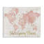 «She's Going Places Quote Pink Watercolor World Map» par Sue Schlabach - impression sur bois-107803270-107803268