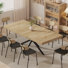 2 pièces Table de salle à manger extensible 55,1 "à 70,7" ou l 78,7 "avec pieds en métal pour 6-10 places