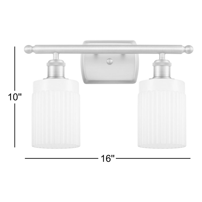 Kamena 2 - Light Dimmable Vanity Light, White Polished Chrome, Clear, Bulb Not Included