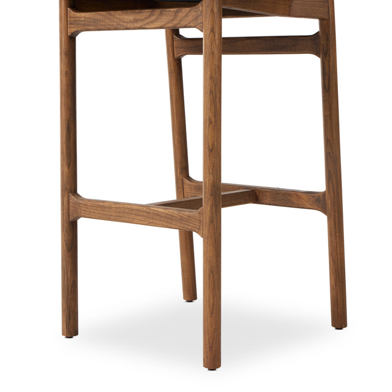 Baden Stool, Bar Stool (30" Seat Height), Lamont Nettlewood, Haven Tobacco/Genuine Leather