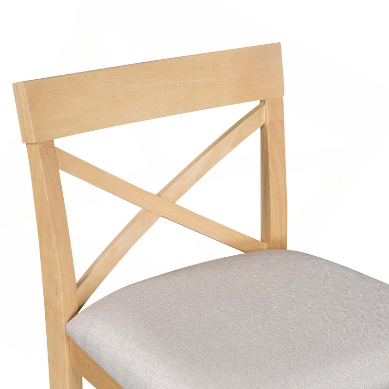 Ensemble de salle à manger à hauteur de bar Farmhouse avec 2 chaises pour petits espaces, Natural