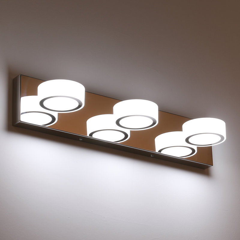 21 in. 3 Light Chrome LED Vanity Light Bar with Dimmable 5500K Light