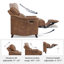Fauteuil inclinable électrique moderne en cuir véritable Porto-401293608