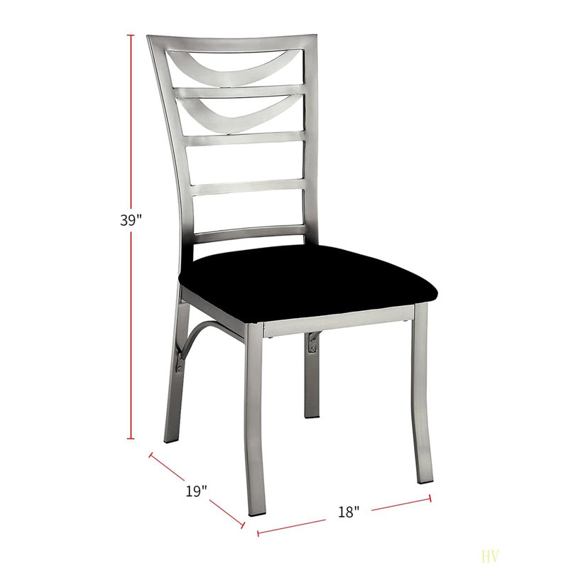 Chaises de salle à manger en métal 2 pièces Contemporary