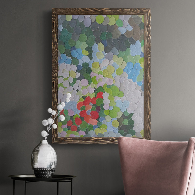 Shenna Santa Barbara, peinture sur toile encadrée, H 43,5 po x l 31,5 po x P 1 po, Noyer