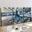 Wave Wave Girl, impression sur toile 3 pièces pour décoration de salon-86172392